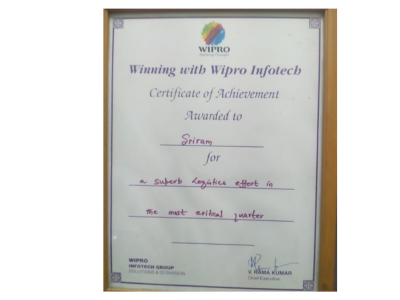 Wipro Infotech winning